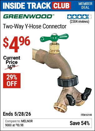www.hfqpdb.com - GREENWOOD TWO-WAY Y-HOSE CONNECTOR Lot No. 63148