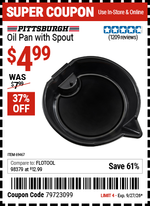 www.hfqpdb.com - PITTSBURGH OIL PAN WITH SPOUT Lot No. 69467