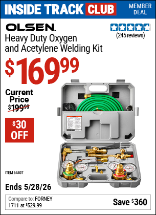 www.hfqpdb.com - OLSEN HEAVY DUTY OXYGEN AND ACETYLENE WELDING KIT Lot No. 64407