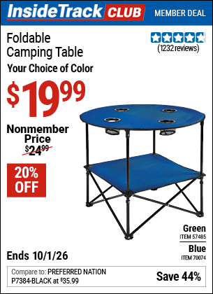 www.hfqpdb.com - FOLDABLE CAMPING TABLE Lot No. 57485