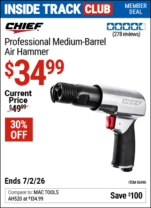 www.hfqpdb.com - CHIEF PROFESSIONAL MEDIUM-BARREL AIR HAMMER Lot No. 56990