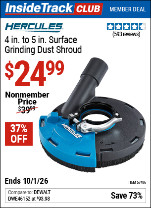 www.hfqpdb.com - HERCULES 4 IN. TO 5 IN. SURFACE GRINDING DUST SHROUD Lot No. 57486