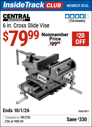 www.hfqpdb.com - CENTRAL MACHINERY 6 IN. CROSS SLIDE VISE Lot No. 58977