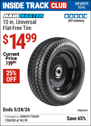 www.hfqpdb.com - HAUL-MASTER 10 IN. UNIVERSAL FLAT-FREE TIRE Lot No. 59161