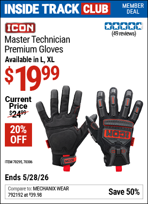 www.hfqpdb.com - ICON MASTER TECHNICIAN PREMIUM GLOVES Lot No. 70295/70306
