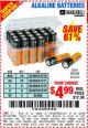 Harbor Freight Coupon THUNDERBOLT MAGNUM ALKALINE BATTERIES Lot No. 61271/92404/61270/61272/61279/92408 Expired: 9/3/15 - $4.99