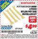 Harbor Freight ITC Coupon PITTSBURGH NYLON PRY BAR INSTALLER KIT, 4-PIECE Lot No. 63594 Expired: 11/30/15 - $4.99
