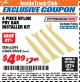 Harbor Freight ITC Coupon PITTSBURGH NYLON PRY BAR INSTALLER KIT, 4-PIECE Lot No. 63594 Expired: 4/30/18 - $4.99