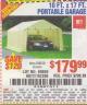 Harbor Freight Coupon COVERPRO 10 FT. X 17 FT. PORTABLE CAR CANOPY Lot No. 62860 Expired: 6/15/15 - $179.99