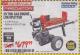 Harbor Freight Coupon PREDATOR 20 TON, 212CC LOG SPLITTER Lot No. 61594 Expired: 1/31/18 - $679.99