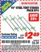 Harbor Freight ITC Coupon 10 IN. STEEL TENT STAKES, 6-PACK Lot No. 96534 Expired: 4/30/16 - $2.49
