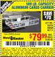 Harbor Freight Coupon HAUL-MASTER 500 LB. CAPACITY ALUMINUM CARGO CARRIER Lot No. 92655/60771 Expired: 8/7/15 - $79.99