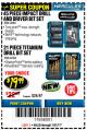Harbor Freight Coupon HERCULES IMPACT DRIVER BIT SET, 45-PIECE Lot No. 63383 Expired: 7/31/17 - $19.99