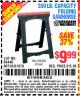 Harbor Freight Coupon CENTRAL MACHINERY 31 IN. PVC FOLDING SAWHORSE, 350 LB. CAPACITY Lot No. 61979 Expired: 5/23/15 - $9.99