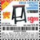 Harbor Freight Coupon CENTRAL MACHINERY 31 IN. PVC FOLDING SAWHORSE, 350 LB. CAPACITY Lot No. 61979 Expired: 7/25/15 - $9.99