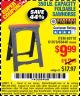 Harbor Freight Coupon CENTRAL MACHINERY 31 IN. PVC FOLDING SAWHORSE, 350 LB. CAPACITY Lot No. 61979 Expired: 5/6/17 - $9.99