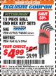 Harbor Freight ITC Coupon PITTSBURGH BALL END HEX KEY SET, 13-PIECE Lot No. 94680/96416 Expired: 8/31/17 - $4.99
