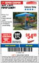 Harbor Freight ITC Coupon COVERPRO 10 FT. X 10 FT. SLANT-LEG POP-UP CANOPY Lot No. 62899 Expired: 3/8/18 - $54.99