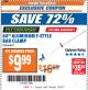 Harbor Freight ITC Coupon PITTSBURGH 60 IN. ALUMINUM F-STYLE BAR CLAMP Lot No. 60673 Expired: 12/5/17 - $9.99