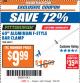 Harbor Freight ITC Coupon PITTSBURGH 60 IN. ALUMINUM F-STYLE BAR CLAMP Lot No. 60673 Expired: 1/23/18 - $9.99