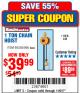 Harbor Freight Coupon HAUL-MASTER 1 TON MANUAL CHAIN HOIST Lot No. 996 Expired: 11/6/17 - $39.99