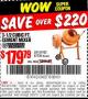 Harbor Freight Coupon CENTRAL MACHINERY 3-1/2 CU. FT. CEMENT MIXER Lot No. 67536/61932 Expired: 8/30/15 - $179.99