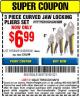 Harbor Freight Coupon PITTSBURGH CURVED JAW LOCKING PLIERS SET, 3-PIECE Lot No. 64036/91684/61249 Expired: 8/9/15 - $6.99