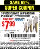 Harbor Freight Coupon PITTSBURGH CURVED JAW LOCKING PLIERS SET, 3-PIECE Lot No. 64036/91684/61249 Expired: 5/15/16 - $7.99