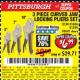 Harbor Freight Coupon PITTSBURGH CURVED JAW LOCKING PLIERS SET, 3-PIECE Lot No. 64036/91684/61249 Expired: 6/15/17 - $6.99
