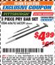 Harbor Freight ITC Coupon PITTSBURGH PRY BAR SET, 3-PIECE Lot No. 68339 Expired: 10/31/17 - $4.99