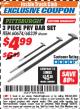 Harbor Freight ITC Coupon PITTSBURGH PRY BAR SET, 3-PIECE Lot No. 68339 Expired: 12/31/17 - $4.99