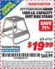 Harbor Freight ITC Coupon PITTSBURGH 1000 LB. CAPACITY DIRT BIKE STAND Lot No. 67151 Expired: 1/31/16 - $19.99