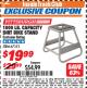 Harbor Freight ITC Coupon PITTSBURGH 1000 LB. CAPACITY DIRT BIKE STAND Lot No. 67151 Expired: 8/31/17 - $19.99