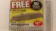 Harbor Freight FREE Coupon GORDON UTILITY KNIFE Lot No. 3359 Expired: 2/16/17 - NPR