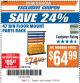 Harbor Freight ITC Coupon STOREHOUSE 47-BIN FLOOR-MOUNT PARTS RACK Lot No. 95736/61166 Expired: 2/13/18 - $64.99