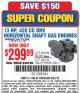 Harbor Freight Coupon PREDATOR 13 HP (420CC) OHV HORIZONTAL-SHAFT GAS ENGINE Lot No. 60340/60349/72885 Expired: 6/22/15 - $299.99