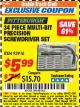 Harbor Freight ITC Coupon PITTSBURGH MULTIBIT PRECISION SCREWDRIVER SET, 34-PIECE Lot No. 93916 Expired: 8/31/17 - $5.99